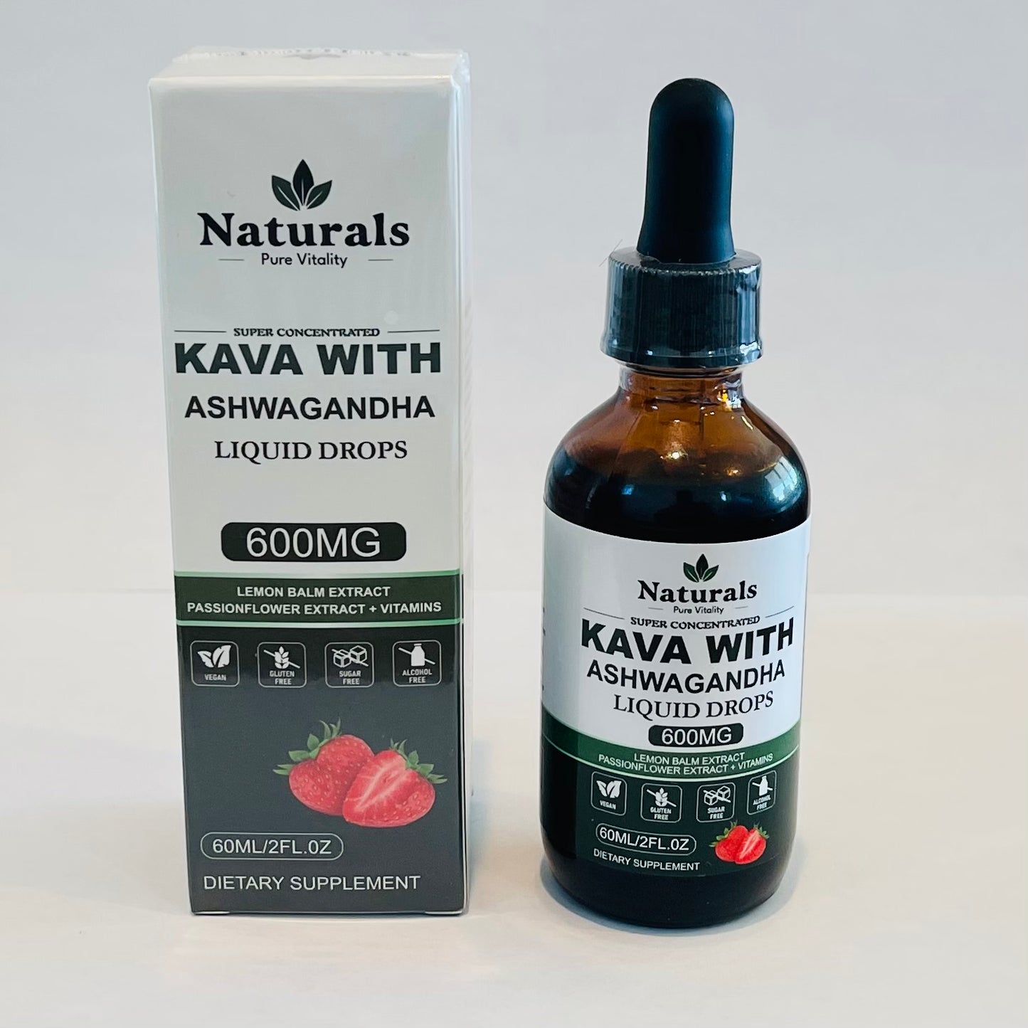 Kava Kava Root Extract Supplement - 600mg Kava Kava with Ashwagandha, Lemon Balm, Passionflower Extract, and Valerian Root for Relaxation, Immune and Health